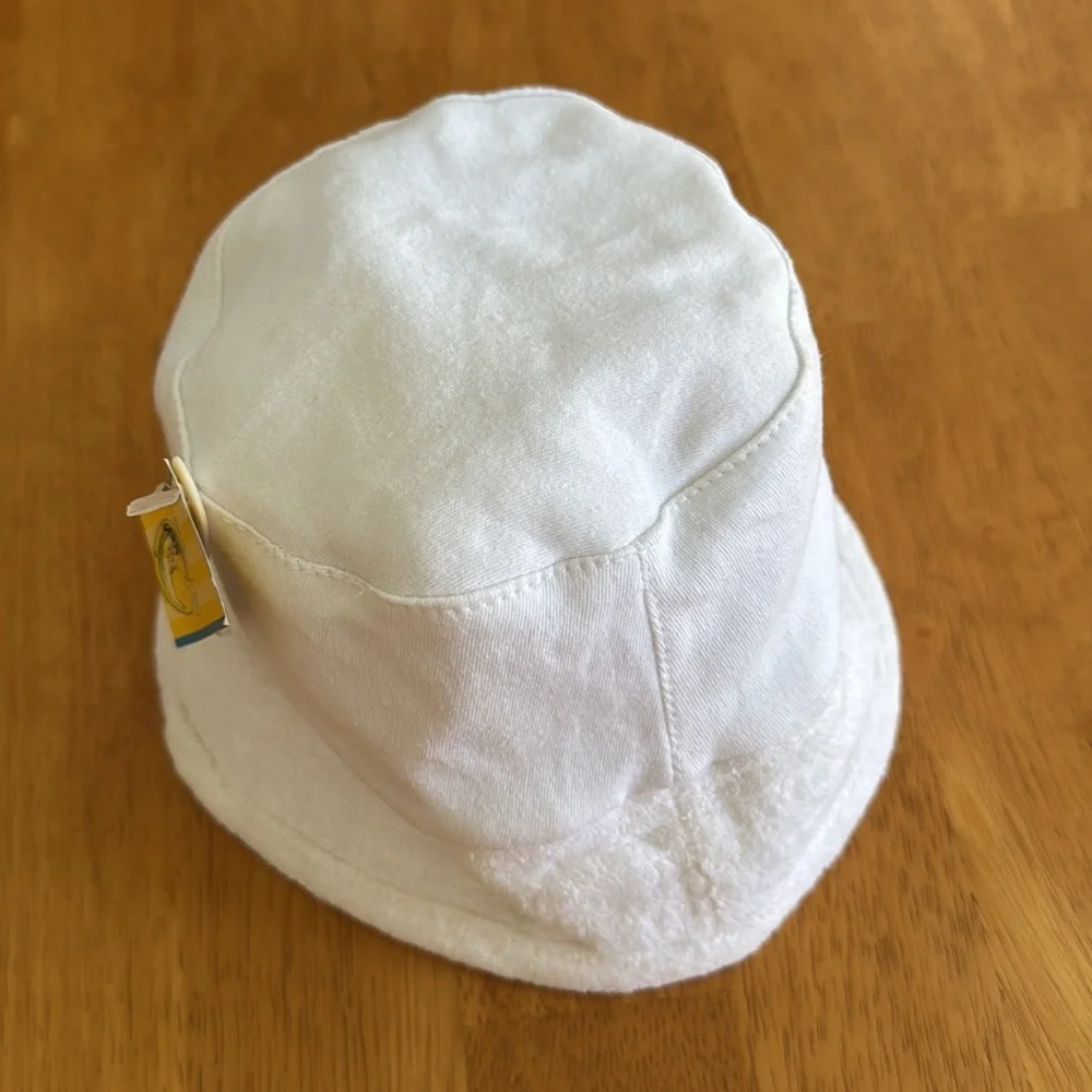 Vintage NWT White Infant Sun Hat Boy Girl Unisex Size Medium